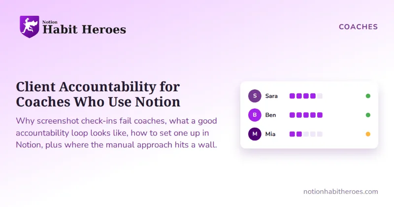 Client Accountability for Coaches Who Use Notion